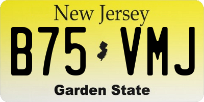 NJ license plate B75VMJ