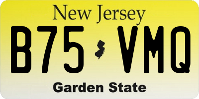 NJ license plate B75VMQ