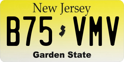 NJ license plate B75VMV
