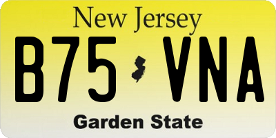 NJ license plate B75VNA
