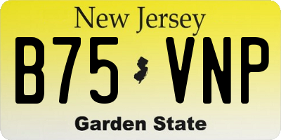 NJ license plate B75VNP