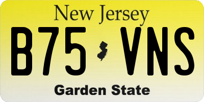 NJ license plate B75VNS