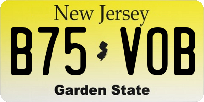 NJ license plate B75VOB