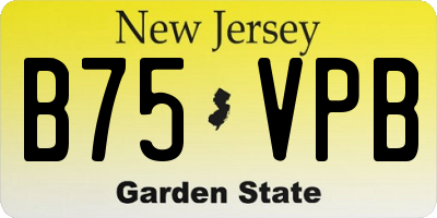 NJ license plate B75VPB