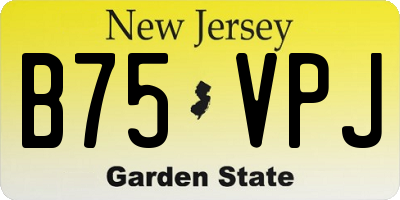 NJ license plate B75VPJ