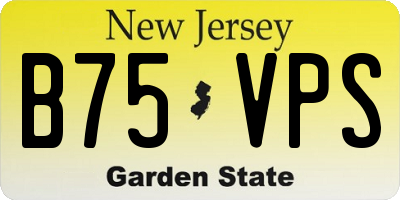 NJ license plate B75VPS