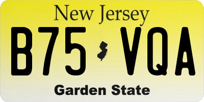 NJ license plate B75VQA