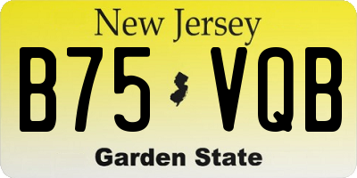 NJ license plate B75VQB