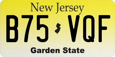 NJ license plate B75VQF