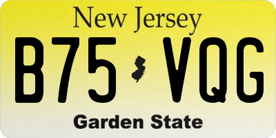 NJ license plate B75VQG