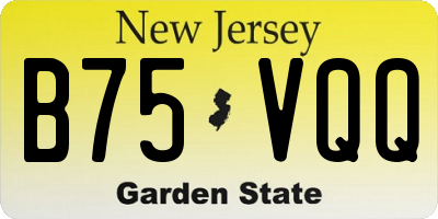 NJ license plate B75VQQ