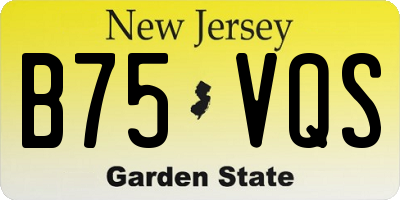 NJ license plate B75VQS