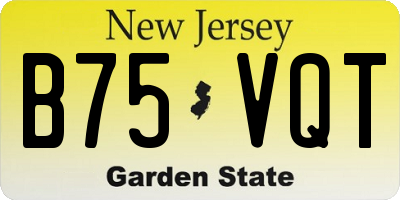 NJ license plate B75VQT