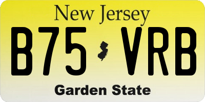 NJ license plate B75VRB