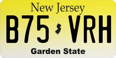 NJ license plate B75VRH