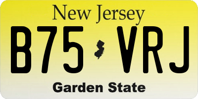NJ license plate B75VRJ