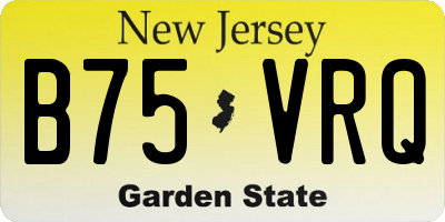 NJ license plate B75VRQ