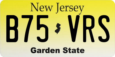 NJ license plate B75VRS