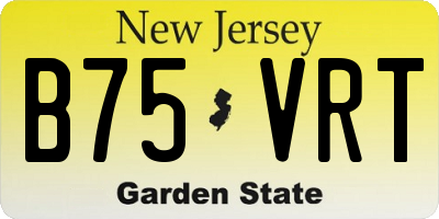 NJ license plate B75VRT