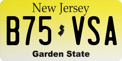 NJ license plate B75VSA