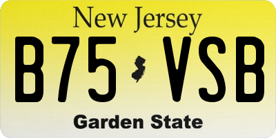 NJ license plate B75VSB