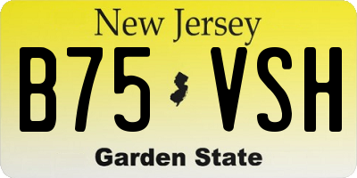 NJ license plate B75VSH