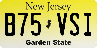 NJ license plate B75VSI