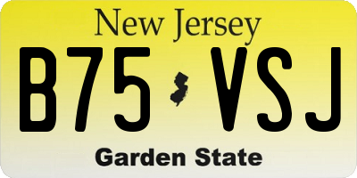 NJ license plate B75VSJ