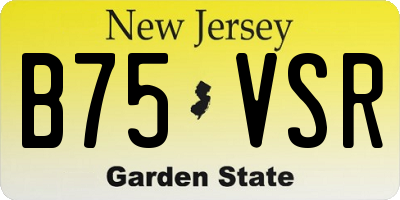 NJ license plate B75VSR