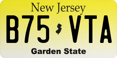 NJ license plate B75VTA