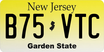 NJ license plate B75VTC