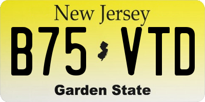 NJ license plate B75VTD