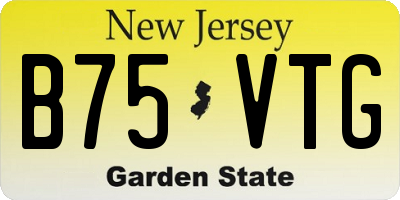 NJ license plate B75VTG
