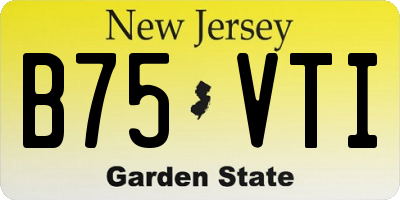 NJ license plate B75VTI