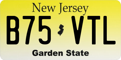 NJ license plate B75VTL