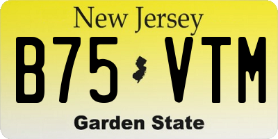 NJ license plate B75VTM
