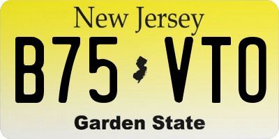NJ license plate B75VTO