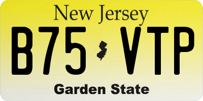 NJ license plate B75VTP