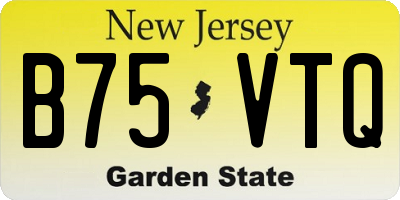 NJ license plate B75VTQ