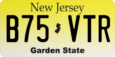 NJ license plate B75VTR