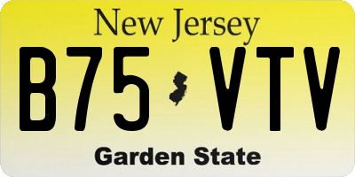 NJ license plate B75VTV