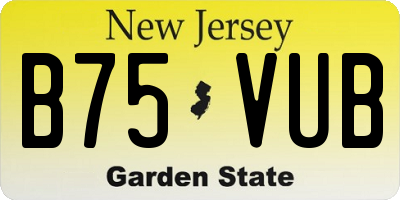 NJ license plate B75VUB