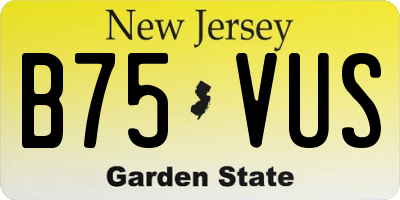 NJ license plate B75VUS