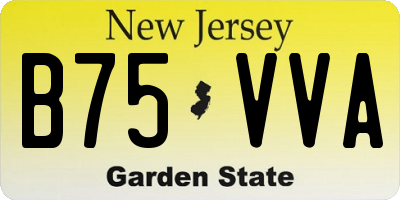 NJ license plate B75VVA