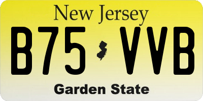 NJ license plate B75VVB