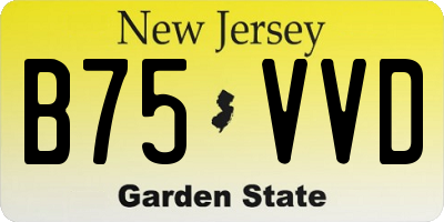 NJ license plate B75VVD