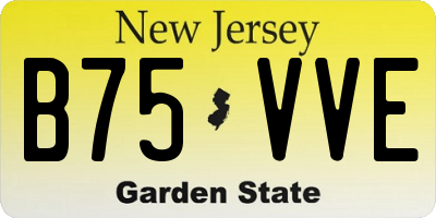 NJ license plate B75VVE