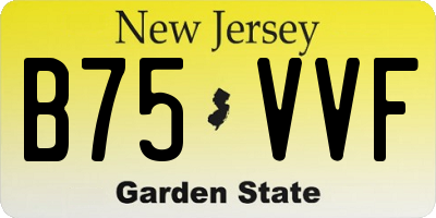 NJ license plate B75VVF