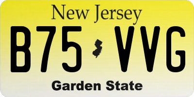 NJ license plate B75VVG