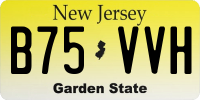 NJ license plate B75VVH